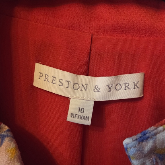 Preston and York Red Women's Point Collar Jacket w/Side Tie Detail, Sz 10 - Picture 9 of 11